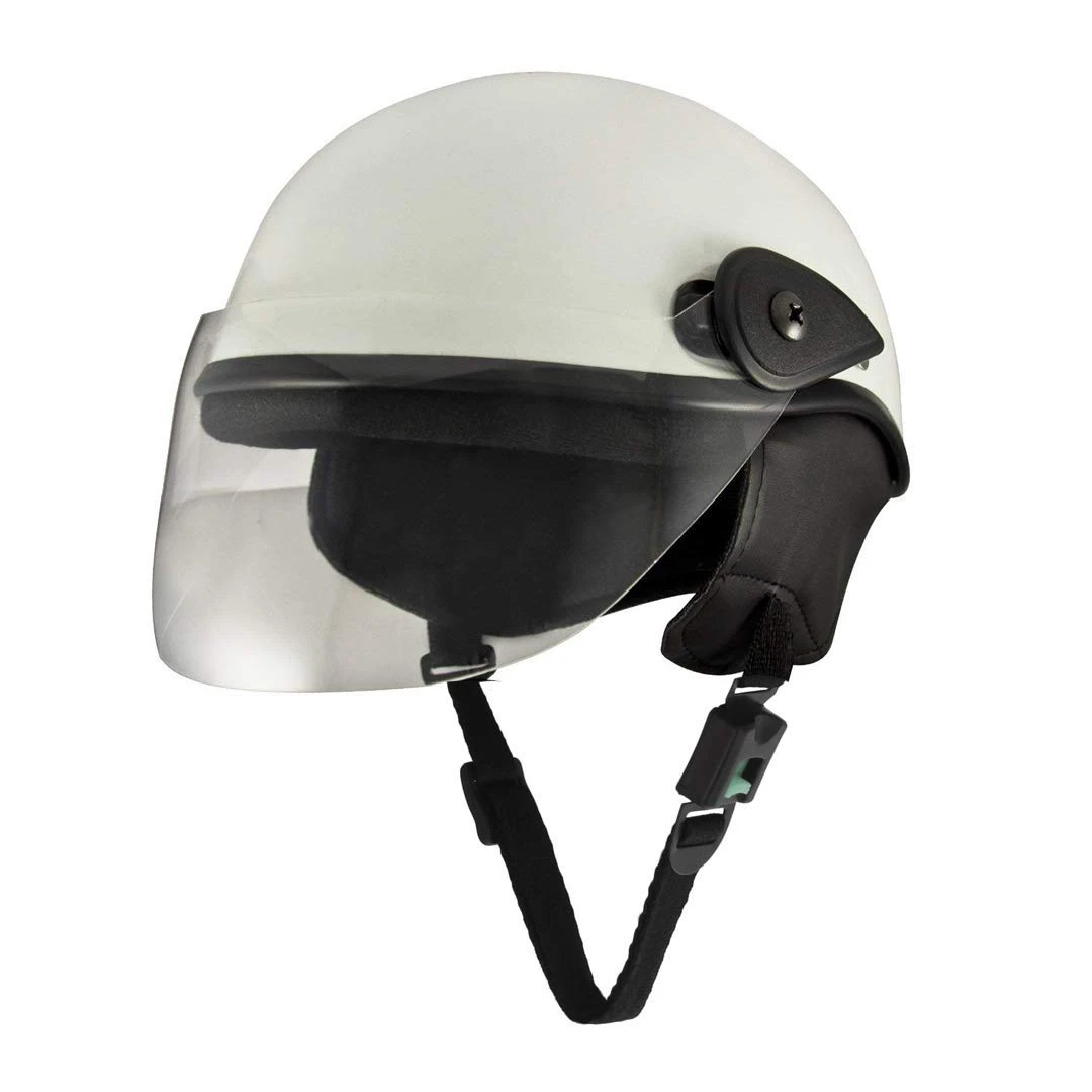 Multi-Purpose Half Helmet for Men's, Women's (Non-Motorized) (White Glossy)