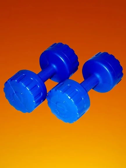 5 KG PAIR PVC DUMBBELL SET FITNESS WEIGHTS FOR HOME GYM EXERCISE FOR MEN & WOMEN DUMBBELL SET (5KG+5KG=10KG)