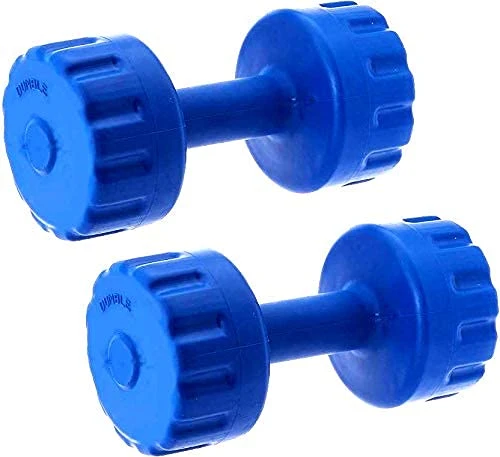 1 KG PAIR PVC DUMBBELL SET FITNESS WEIGHTS FOR HOME GYM EXERCISE FOR MEN & WOMEN (1KG+1KG=2KG TOTAL)