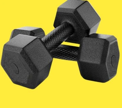 3 KG PAIR PVC HEX DUMBBELL SET FITNESS WEIGHTS FOR HOME GYM EXERCISE FOR MEN & WOMEN DUMBBELL SET (3KG+3KG=6KG TOTAL)