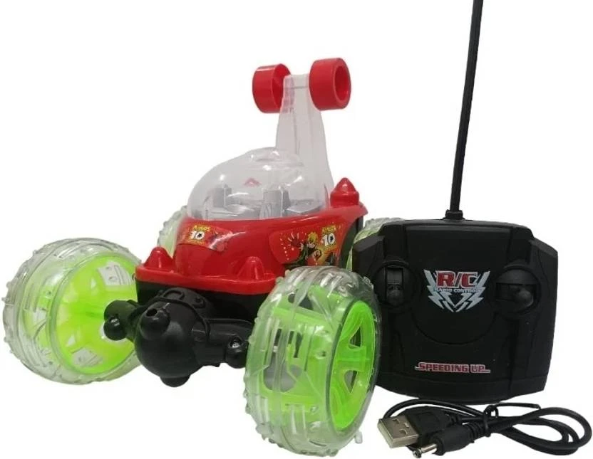 APJ enterprise Remote Control Stunt Car Toy for Kids Musical Car with Front Wheel Rotating  (Multicolor)