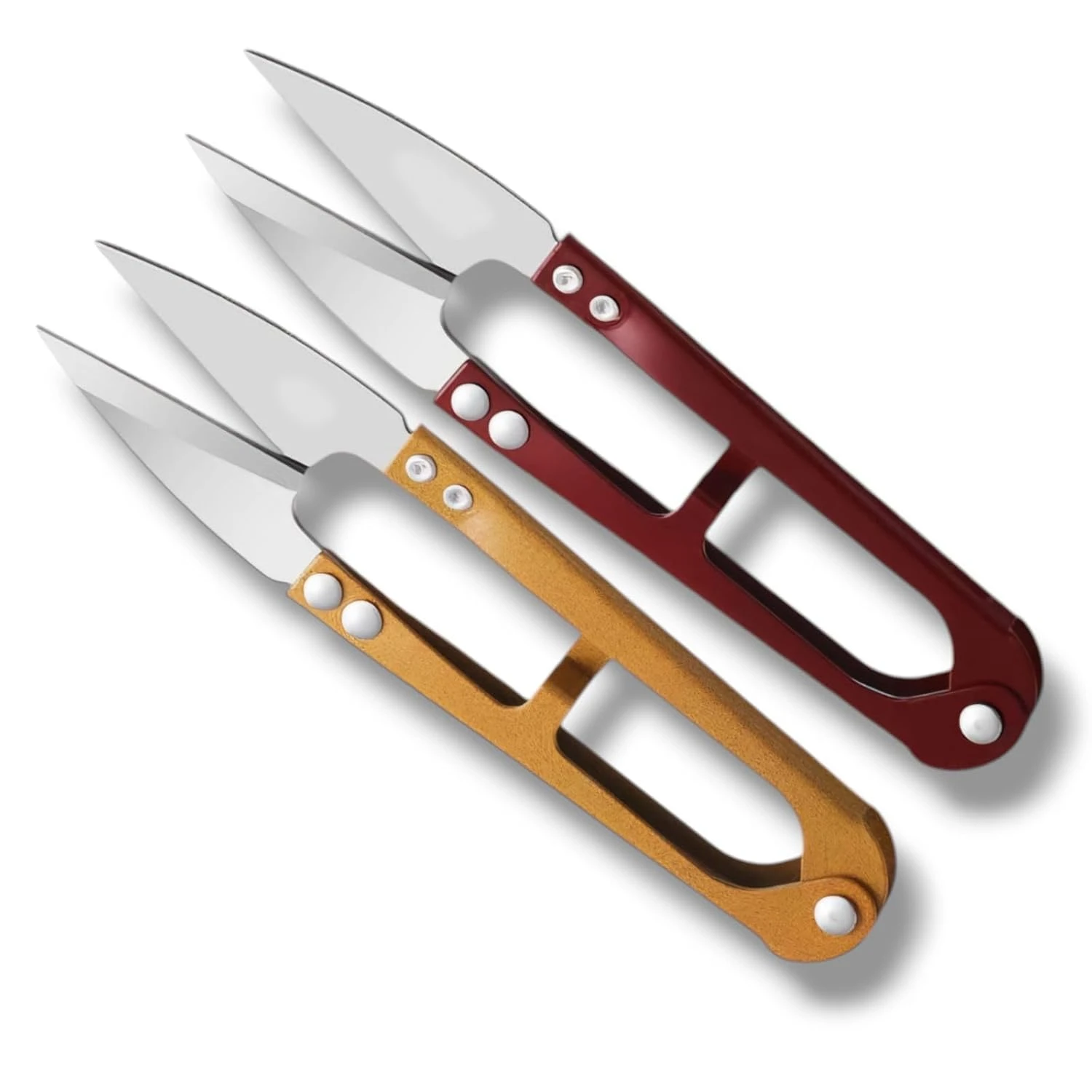 Pack of 2 U Sewing Scissors Clippers,Thread Yarn Mini Cross Stitch Scissors Craft Clipper, Great for Stitch, Craft & DIY Supplies (Multi Color)