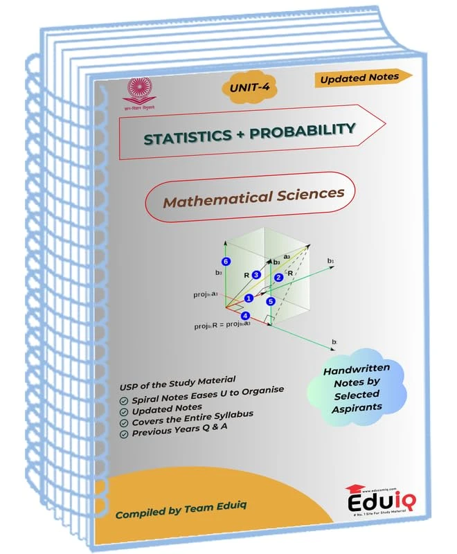Eduiq Unit-4 Probability and Statistics Notes For CSIR NET Entrance With Previous Years' Q And A