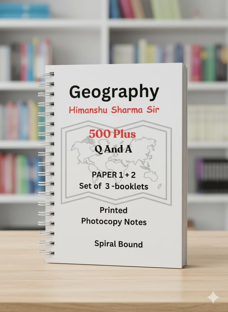 Eduiq 500+ Geography Optional Q&A Papers 1 & 2 for IAS Mains 2025 | Comprehensive Answers by Himanshu Sharma
