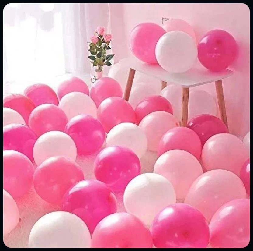 Kapoor stores Solid New-Trending decoration-Balloon-White-146_BL497 Balloon  (Red, Pack of 100)