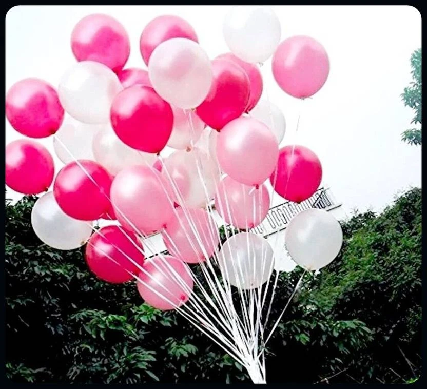 Kapoor stores Solid New-Trending decoration-Balloon-White-152_BL668 Balloon  (Red, Pack of 100)