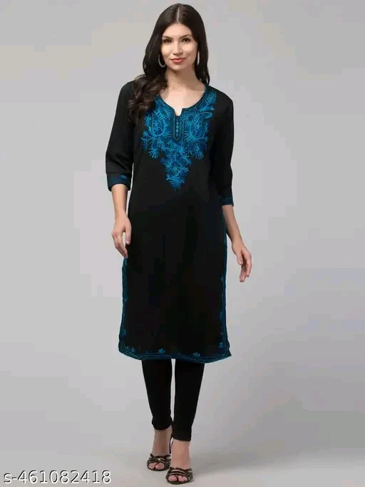 Midnight Azure Kurti Set black firozi