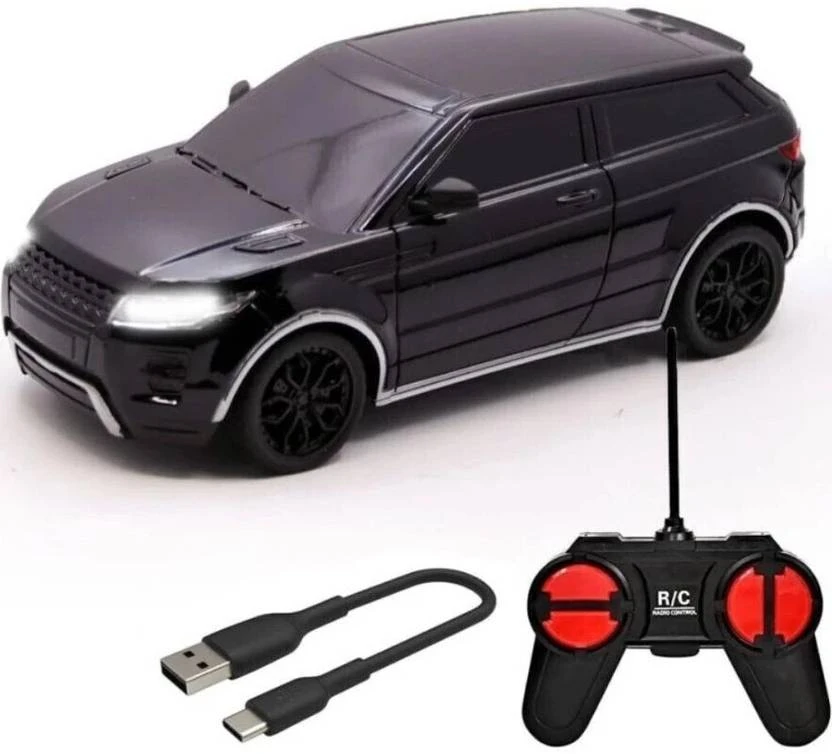Remote Control Toy Car Electric Chargeable 3D Lightning  (Black)