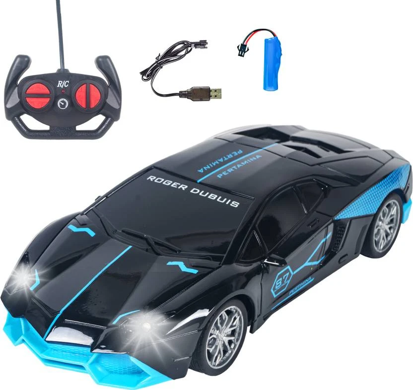 Remote Control Super High Speed Racing Car With Stylish Looks & Modern Design,RC Vehicle Toy For Kids  (Black, Blue)