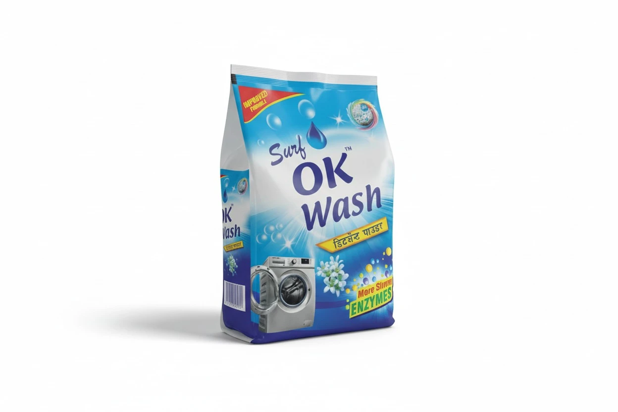 Surf OK Wash Detergent Powder – Advanced Enzyme Formula for Front & Top Load Machines