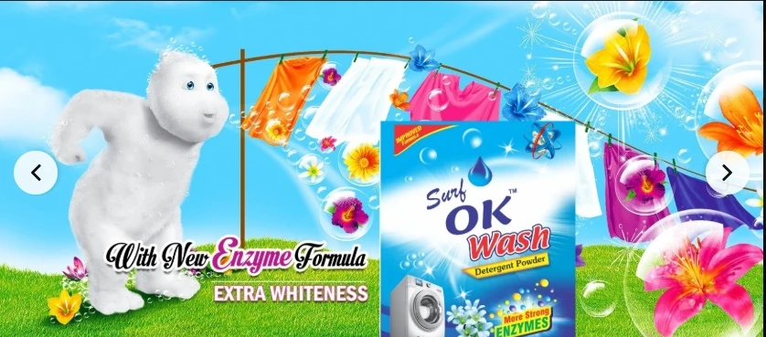 Surf OK Wash Detergent Powder – Advanced Enzyme Formula for Front & Top Load Machines 1.5kg