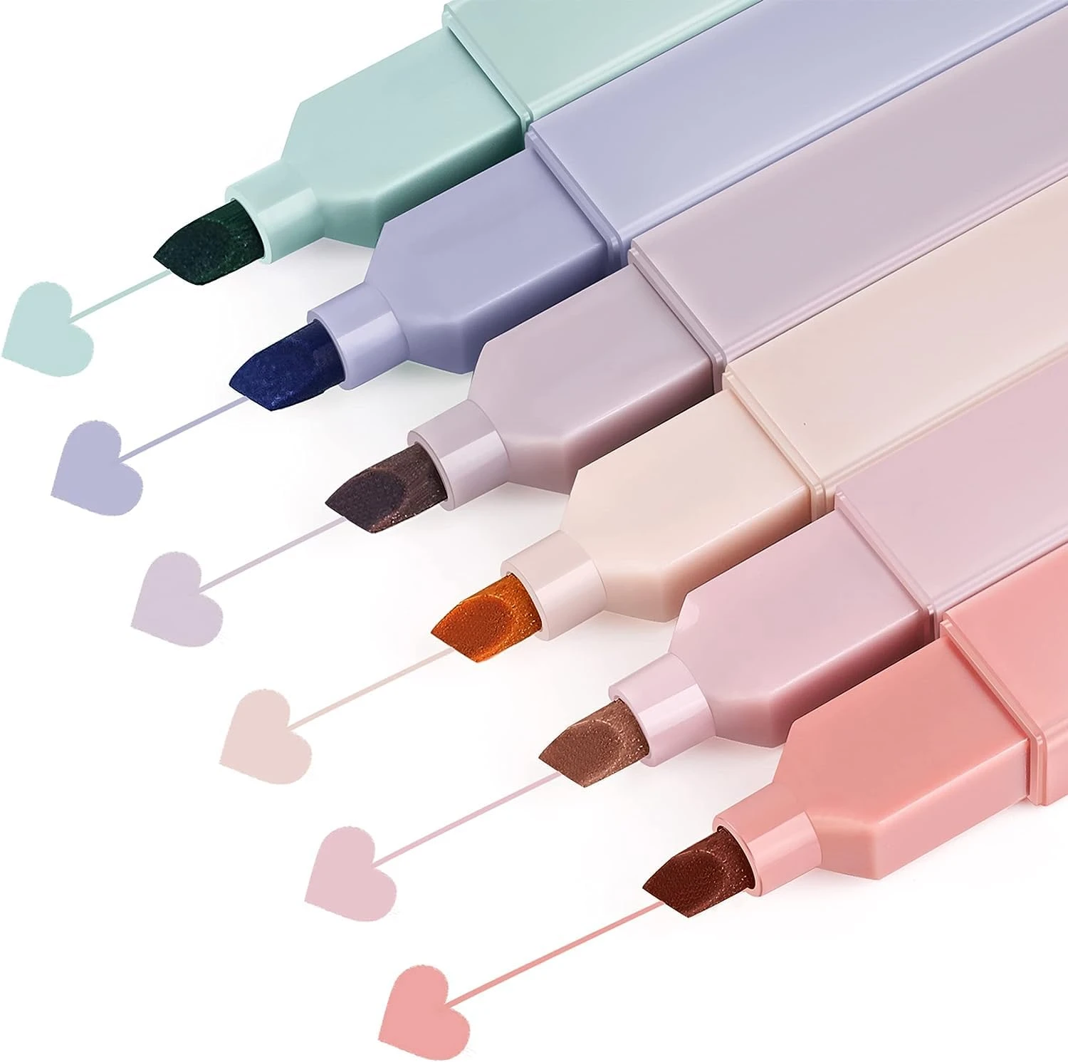 Cute Highlighters Bible Highlighters and Pens No Bleed, highlighter pen, Mild Soft Chisel Tip Pastel Highlighter Marker Pens for Journaling Note Taking School