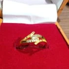 Timeless Gold Plated Solitaire Ring for Women – Classic Design, Adjustable Fit, New