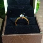 Shimmering Gold Plated Adjustable Ring with Sparkling Stones – Elegant & Trendy Design