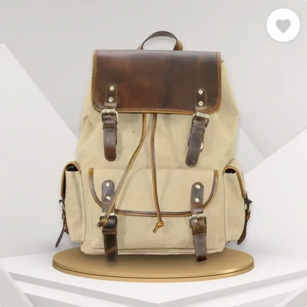 FLIXMINT Medium 30 L Laptop Backpack Canvas Stylish Casual Backpack for Men & Women, Lightweight School & College Bag (Grey)