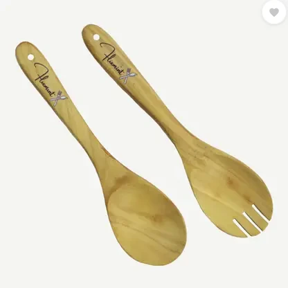 FLIXMINT SPOON Wooden Salad Spoon, Serving Spoon Set (Pack of 2)