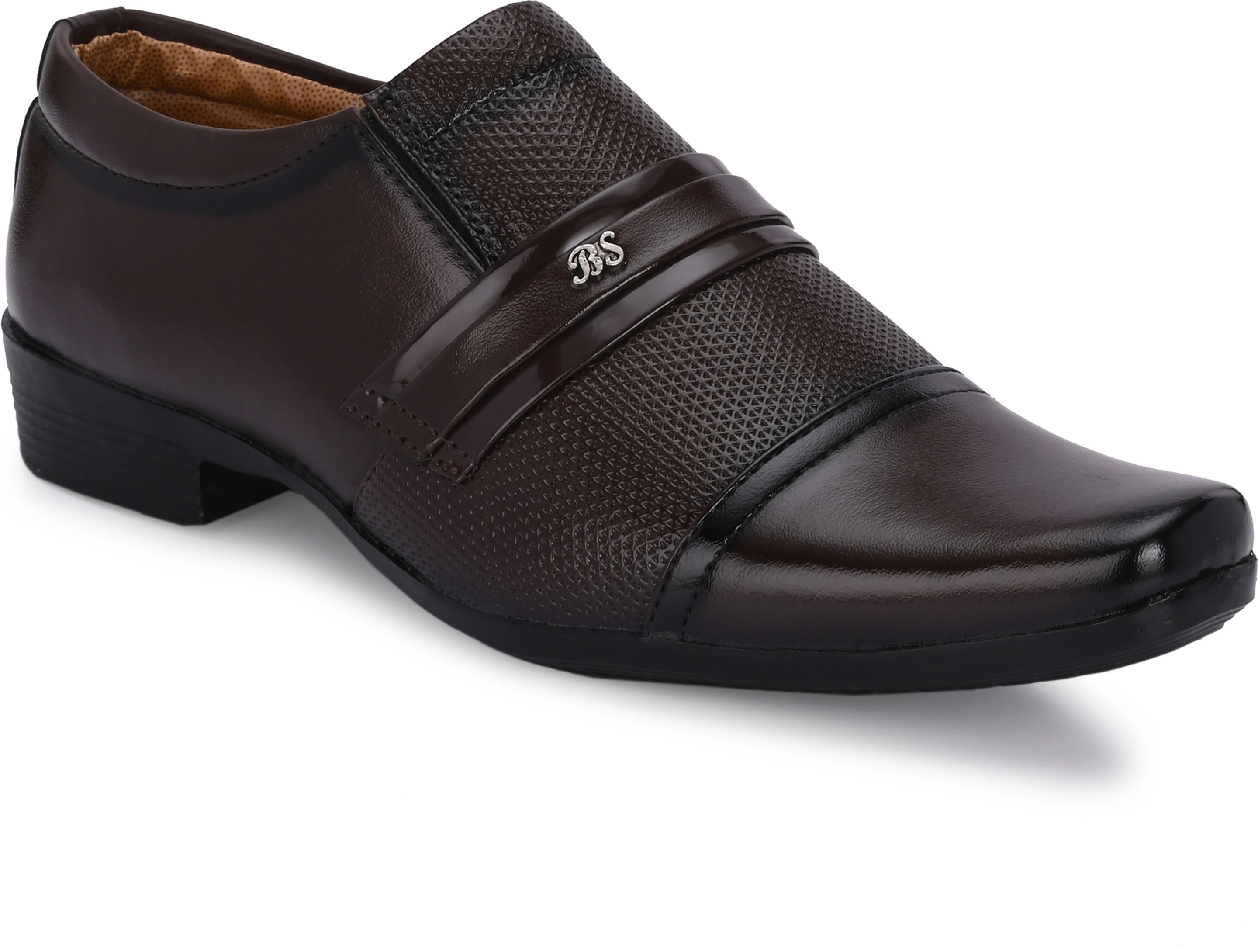 Brown Office Wear & Party Wear Semi Formal shoes Slip On For Men