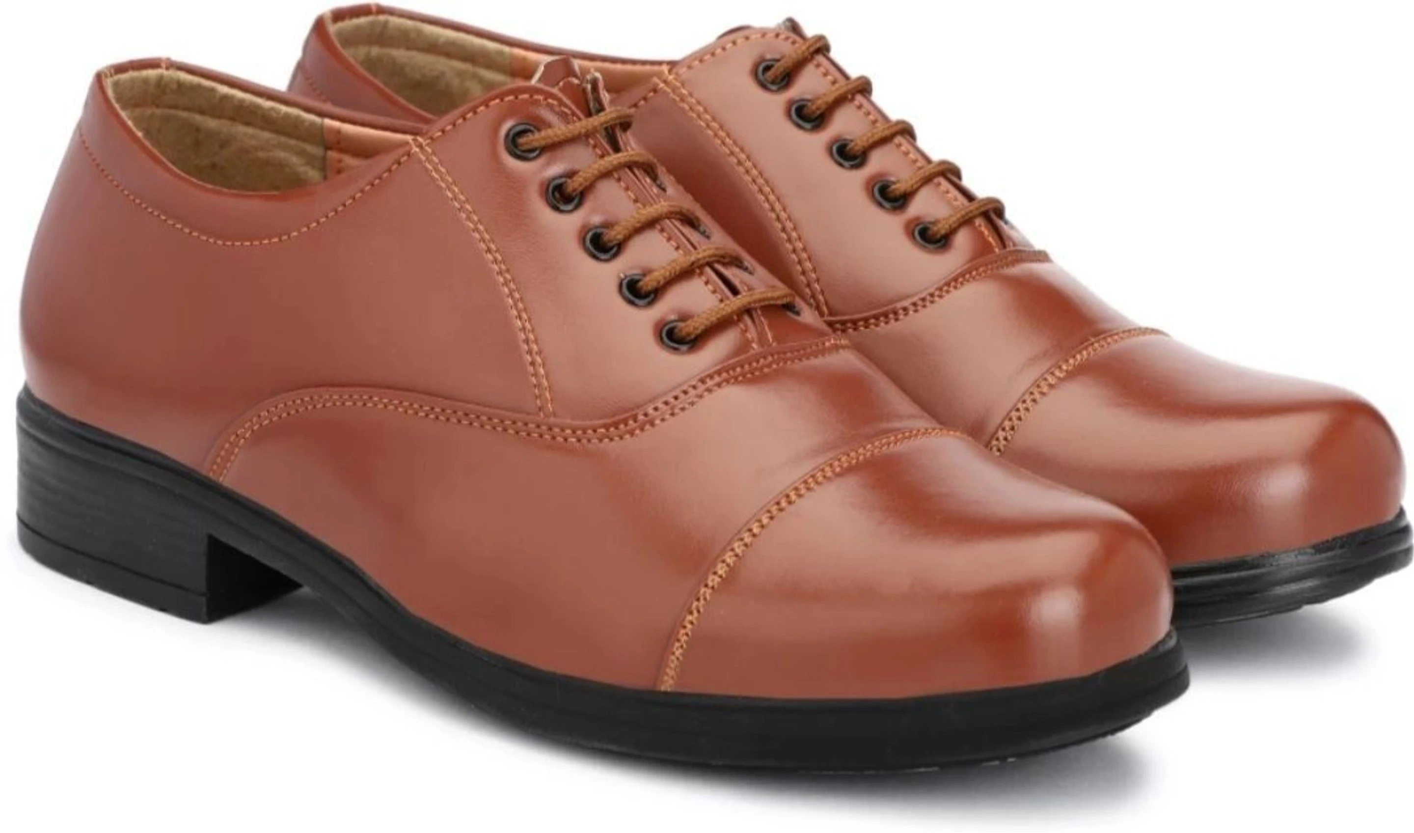 Lightweight Faux Leather and Oxford Police Shoes Oxford