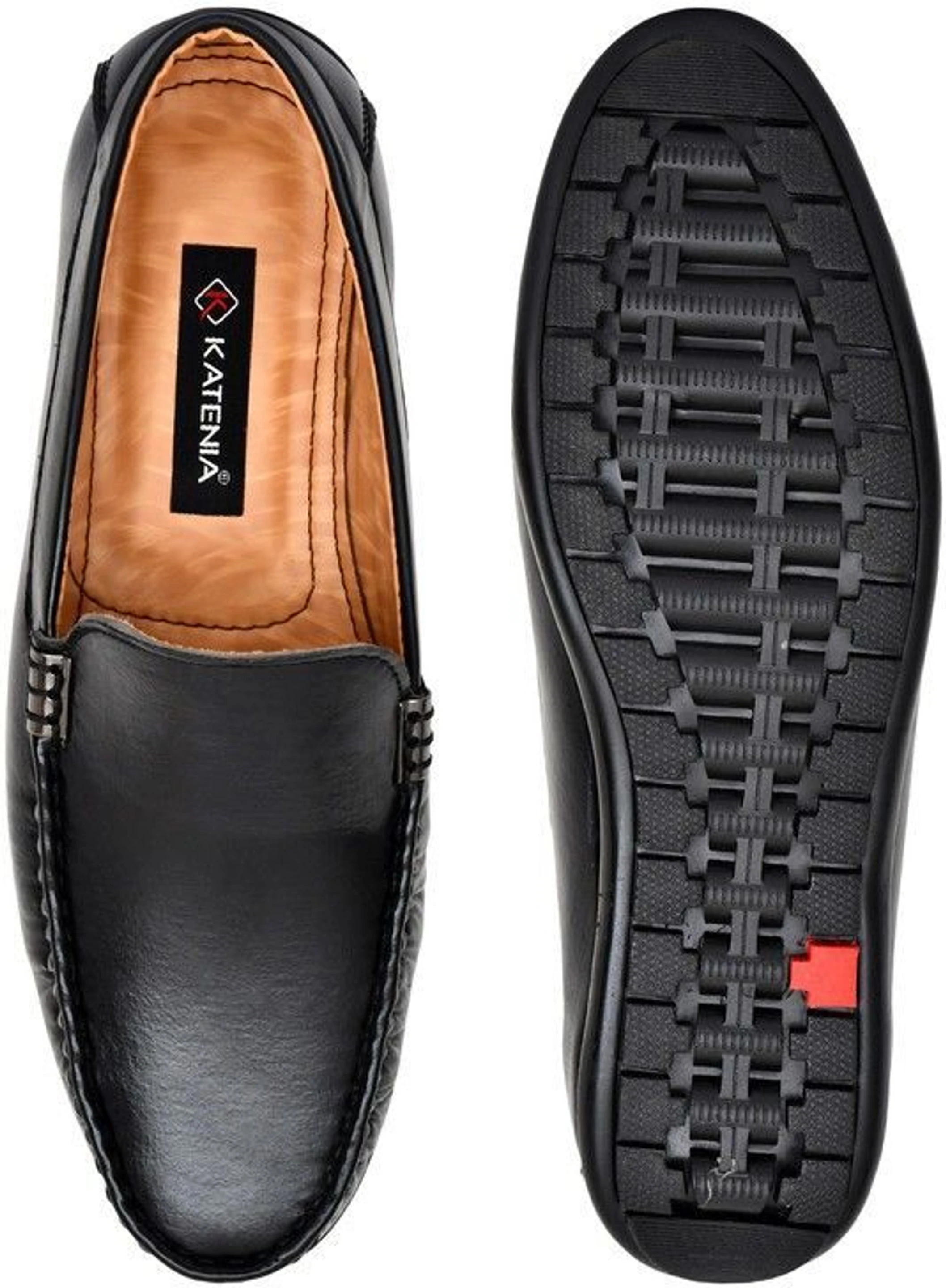 Black Synthetic Leather Casual For Men