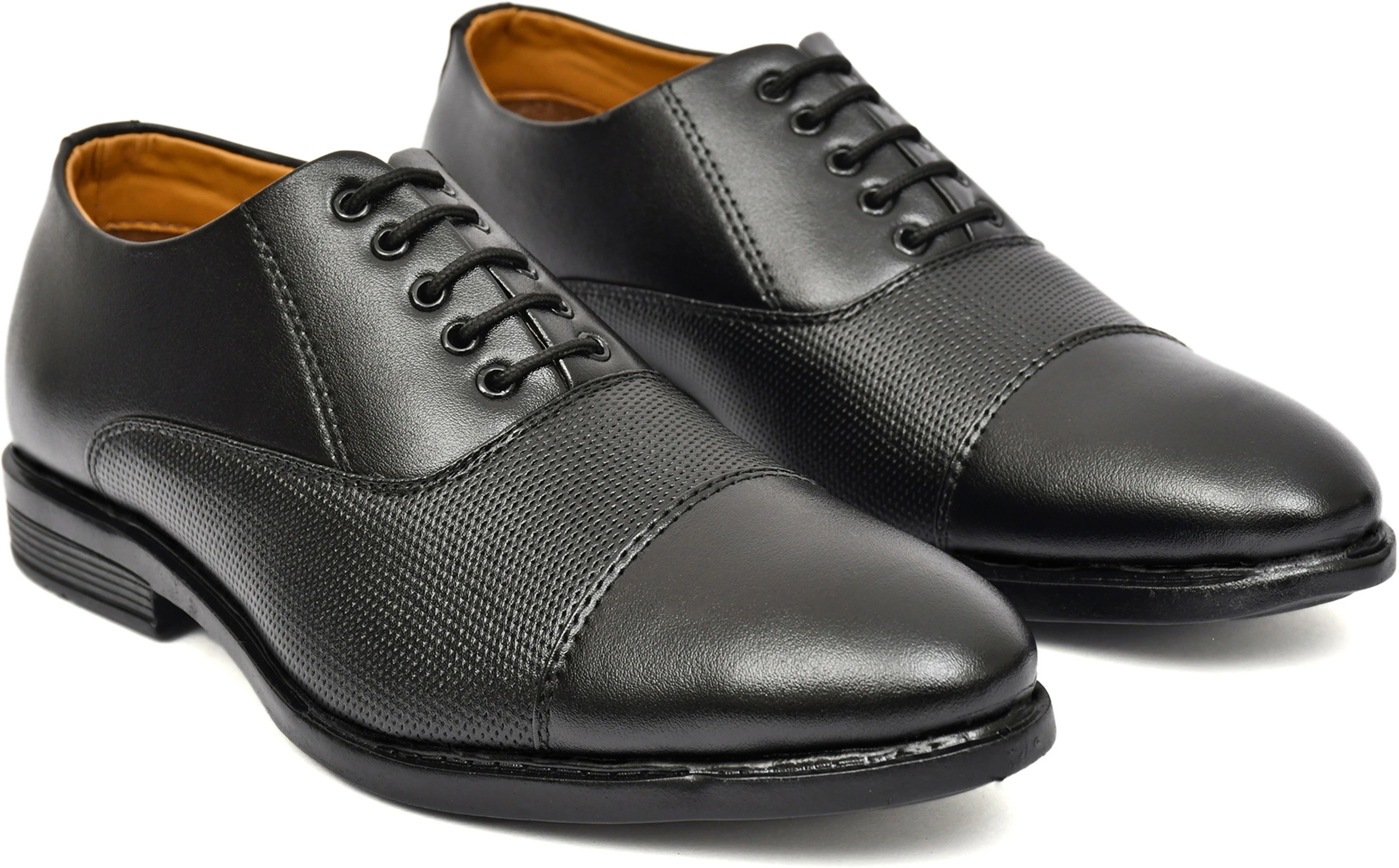 Black Office Wear & Party Wear Semi Formal shoes Oxford For Men