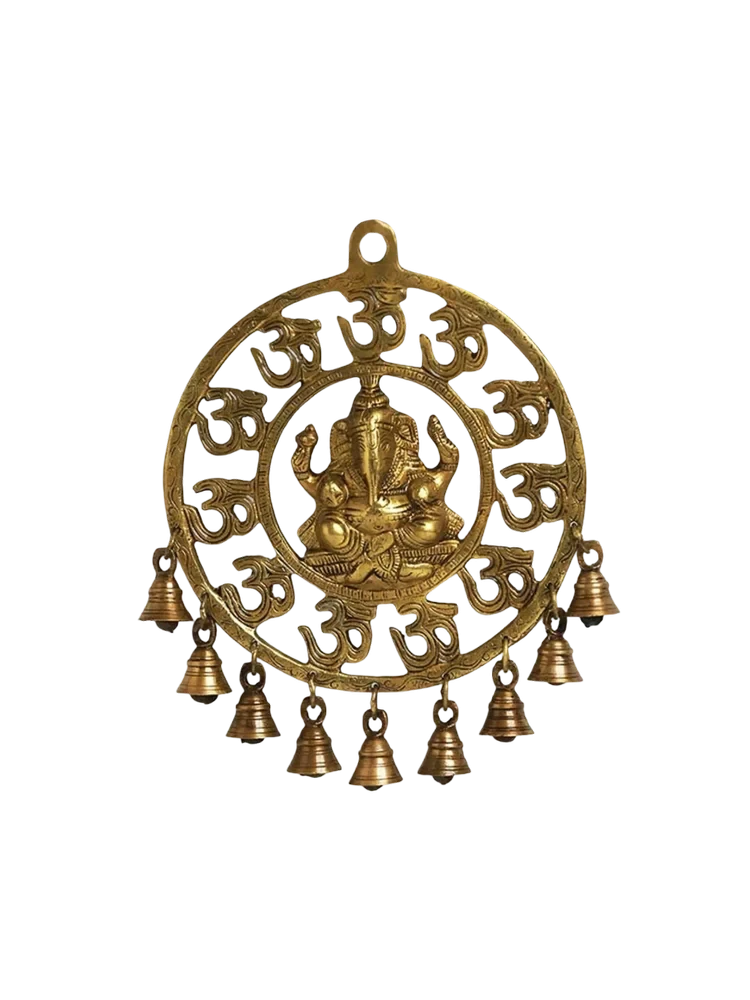 Brass Ganesha Face Wall Hanging Spiritual Home Decor
