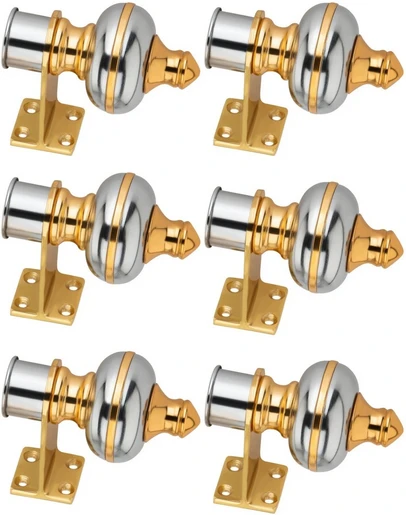 Ghazian Gold Curtain Knobs, Rod Rail Bracket Metal Bestseller Ghazian Gold Curtain Knobs, Rod