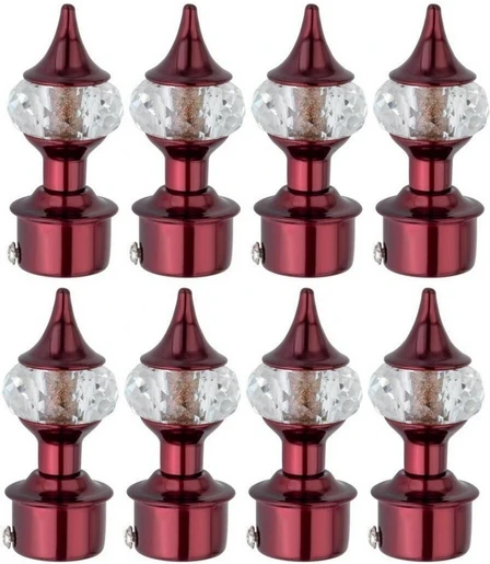 Ghazian Maroon Curtain Knobs, Rod Rail Bracket Metal Bestseller
