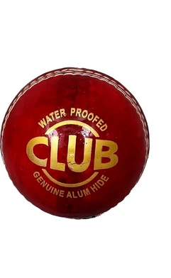Leather Cricket Ball | Hand Stitched Leather Ball for Practice, Match, and Training | Durable, Water Resistant, Professional Cricket Ball for Club and Academy Use (Pack of 1, Red)