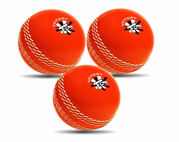 Victory T-20 Synthetic Cricket Ball for Tournament and Street Match - Wind Ball (Orange)