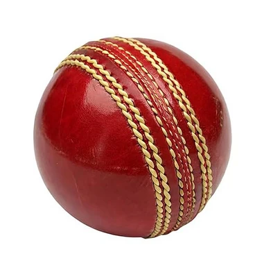 Leather Cricket Ball Sports and Practice| Hand-Stitched Ball for Practice Matches, Test, ODI, T20 Red (1pc)