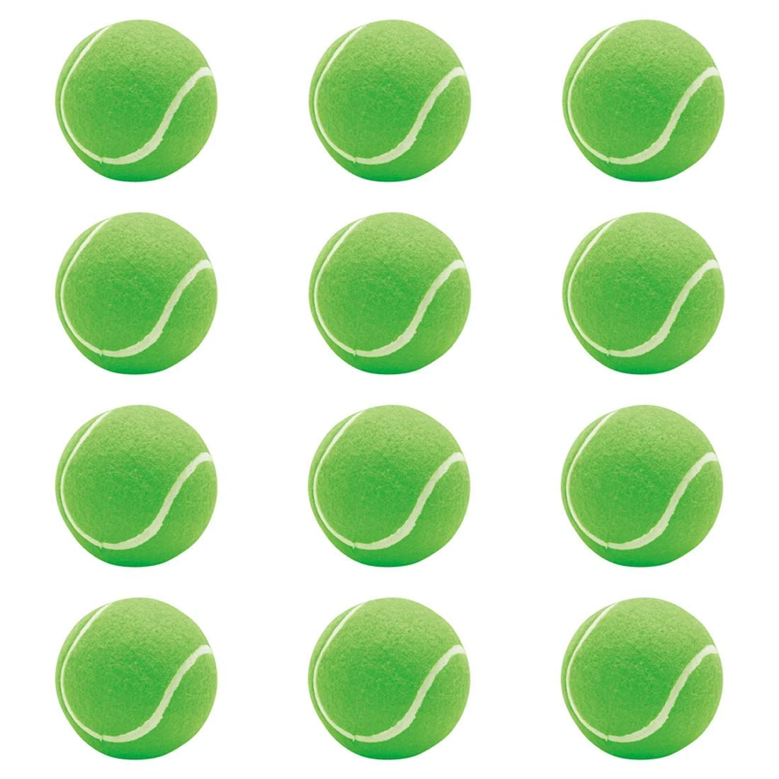 Light Weight Tennis Ball | Perfect for Recreational Sports, Cricket and Kids, Pack of 12 (Green)