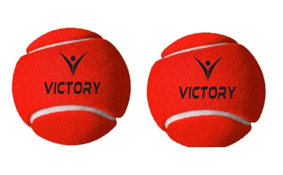 Victory Cricket Tennis Balls High Bounce Street Match Cricket Tournament Tennis Ball (Heavy Ball, 2)