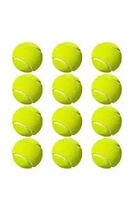 Cricket Tennis Ball Pack of 12 (Green, Yellow)