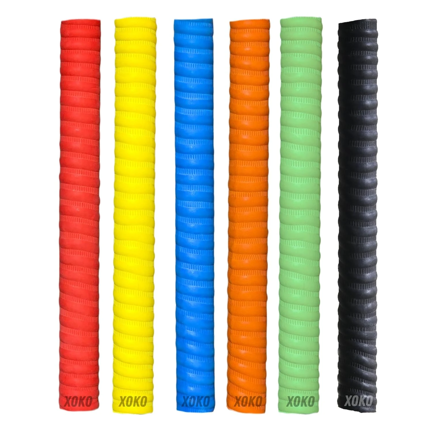 Cricket Bat Grips, Pack of 6, Rubber Cushioning for Shock Absorption, Colours May Vary