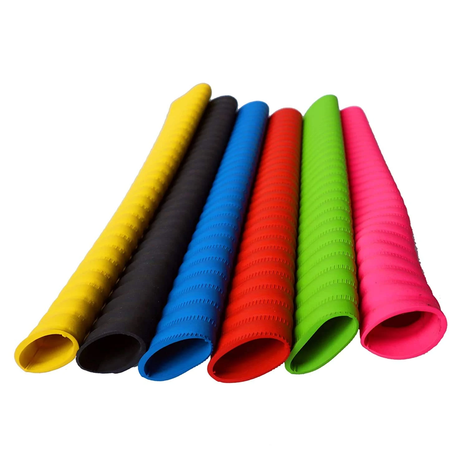 Rubber Cricket Bat Grips for Better Shock Absorption, Extra Cushioning for a Soft Touch, Pack of 6 Color may vary