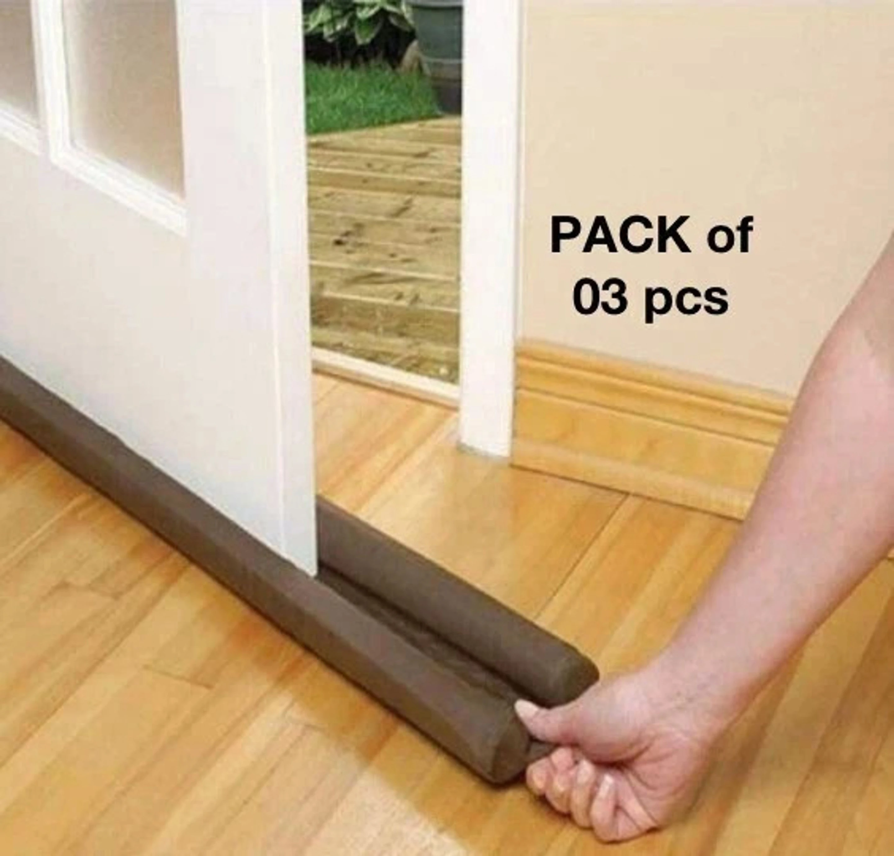 Door Bottom Sealing Strip Guard for Home Twin Under Door Draft Fabric Cover Gap Sealer - Stops Light/Dust/Cool-Hot Air Escape Sound-Proof Reduce Noise Pack of 3 (Size-36 inch) Sealing Strip Guard for Home Twin Under Door Draft Fabric Cover Gap Sealer - St