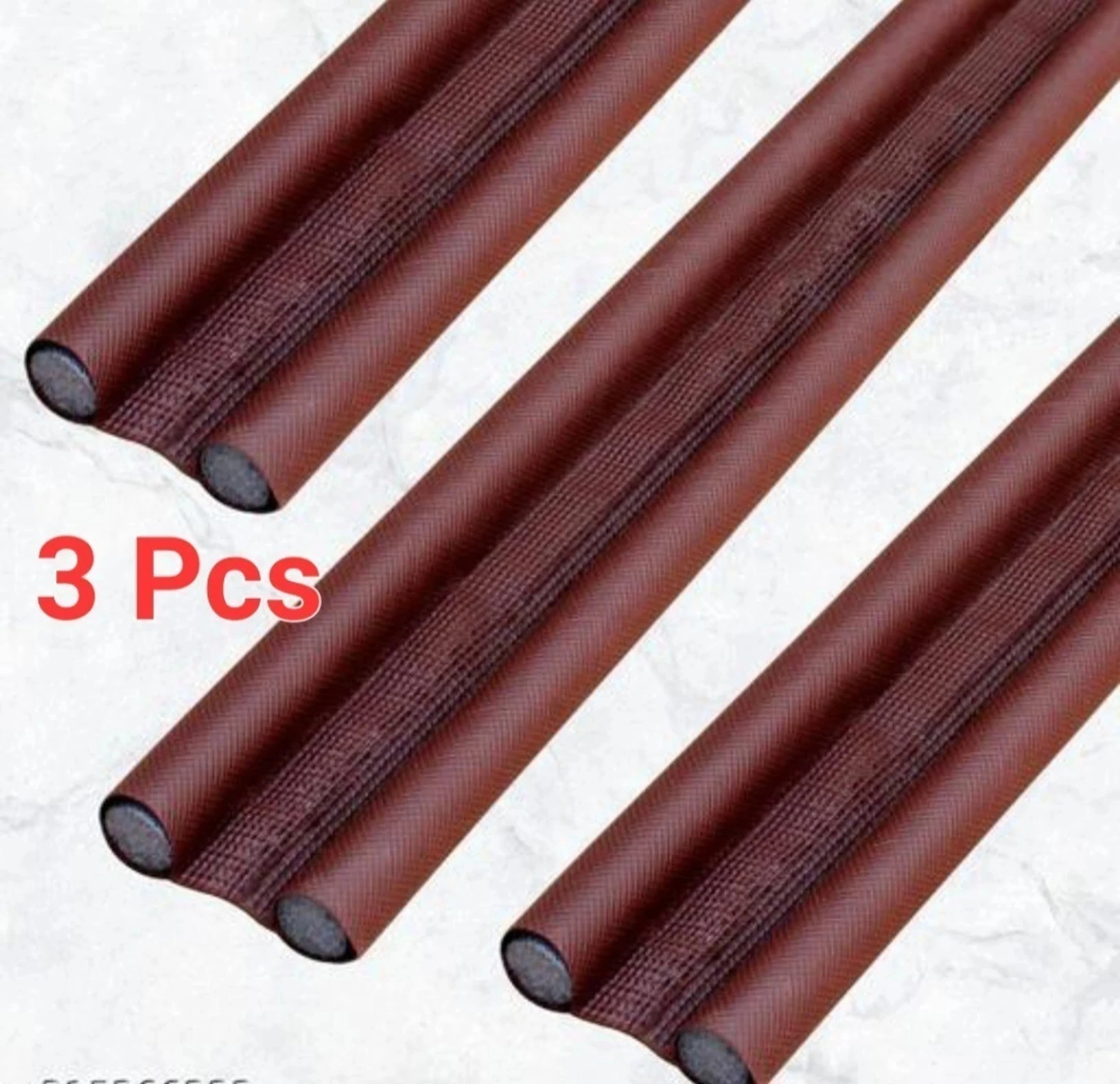 3 Pcs Door Draft Adjustable Bottom Sealing Strip Guard for Home-39 Inch Floor Mounted Door Stopper (Brown)