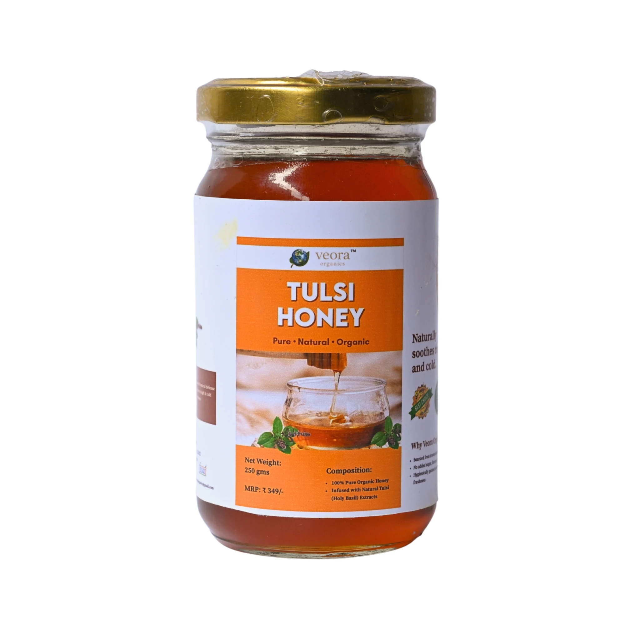 Veora Organics Tulsi Honey Pure And Natural 250 gms