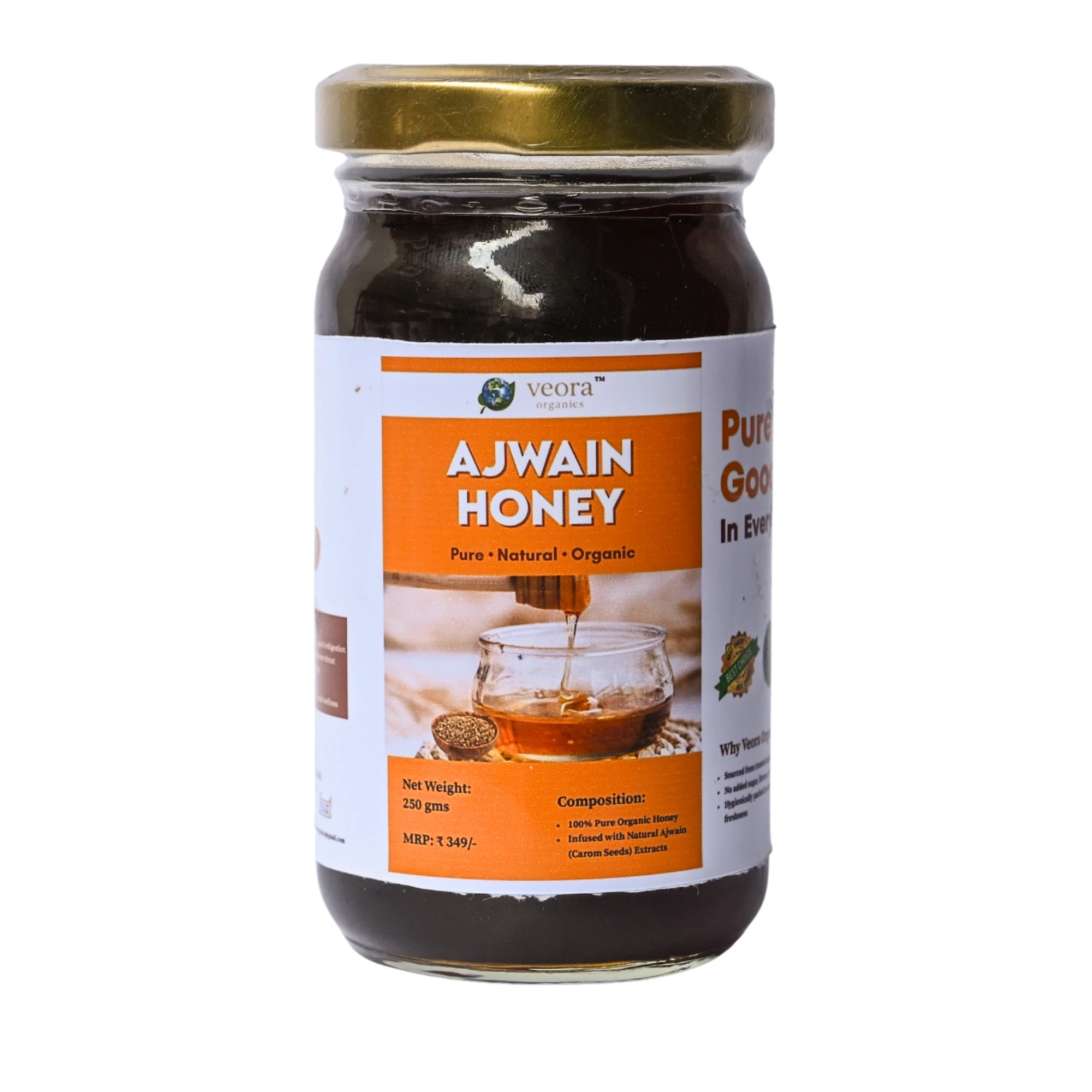 Veora Organics Ajwain Honey Pure And Natural 250 gms