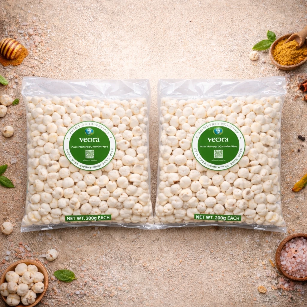 Two Packet of Fresh And A Grade Makhana Fox Nuts Combo