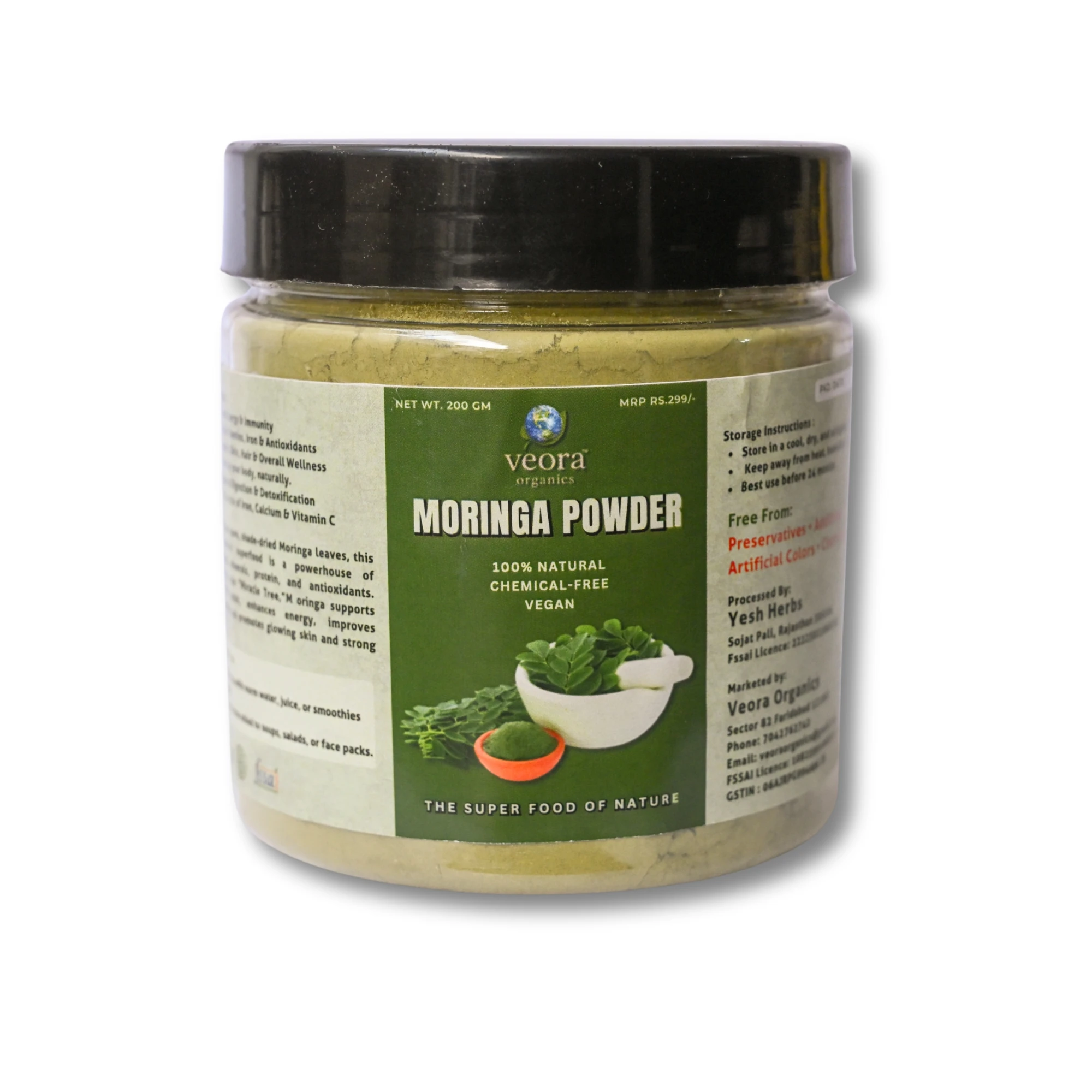 Veora Organics Pure Natural Moringa Powder 200 gms