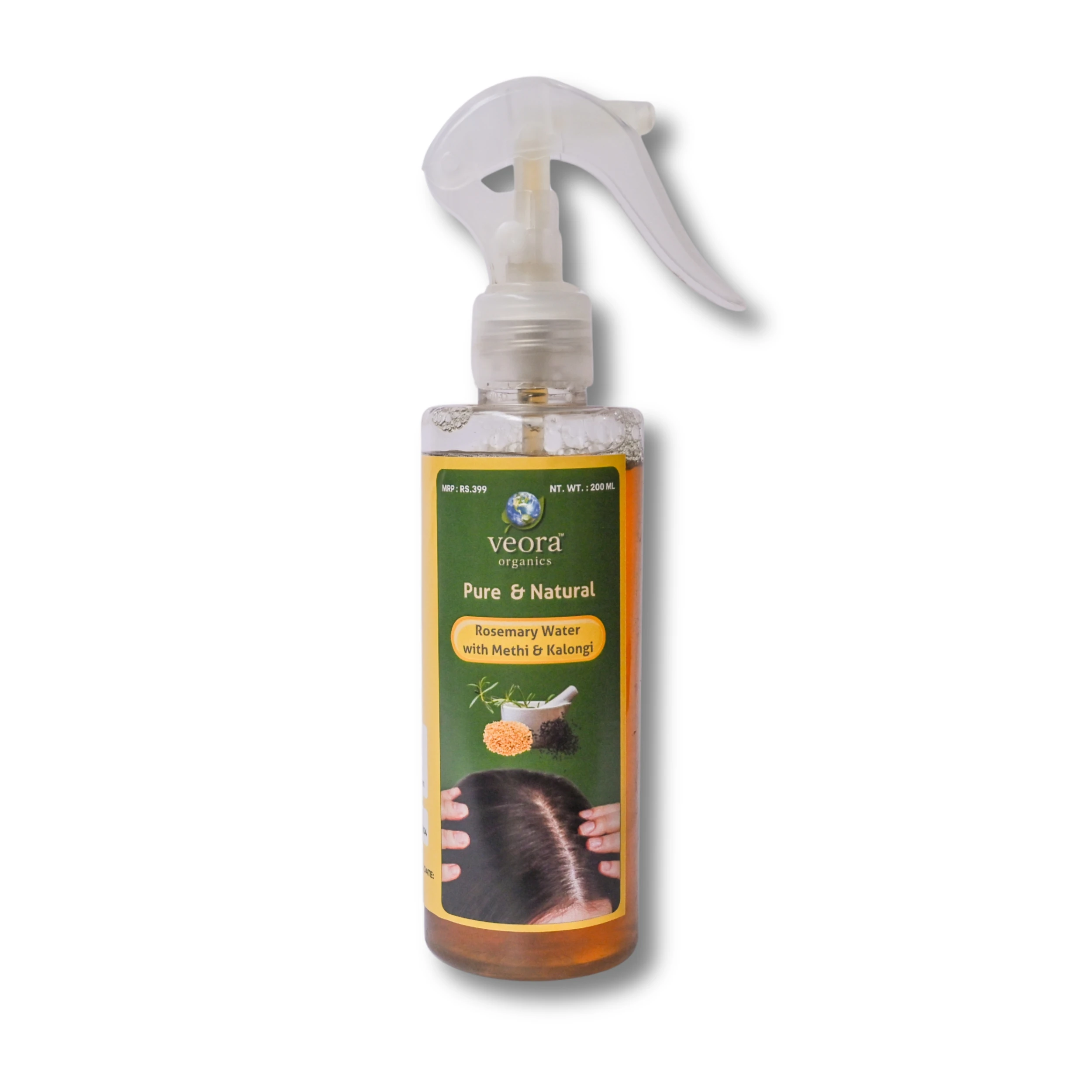 Veora Organics Rosemary Water with Methi & Kalonji for healthy and shiny hair 200 ml
