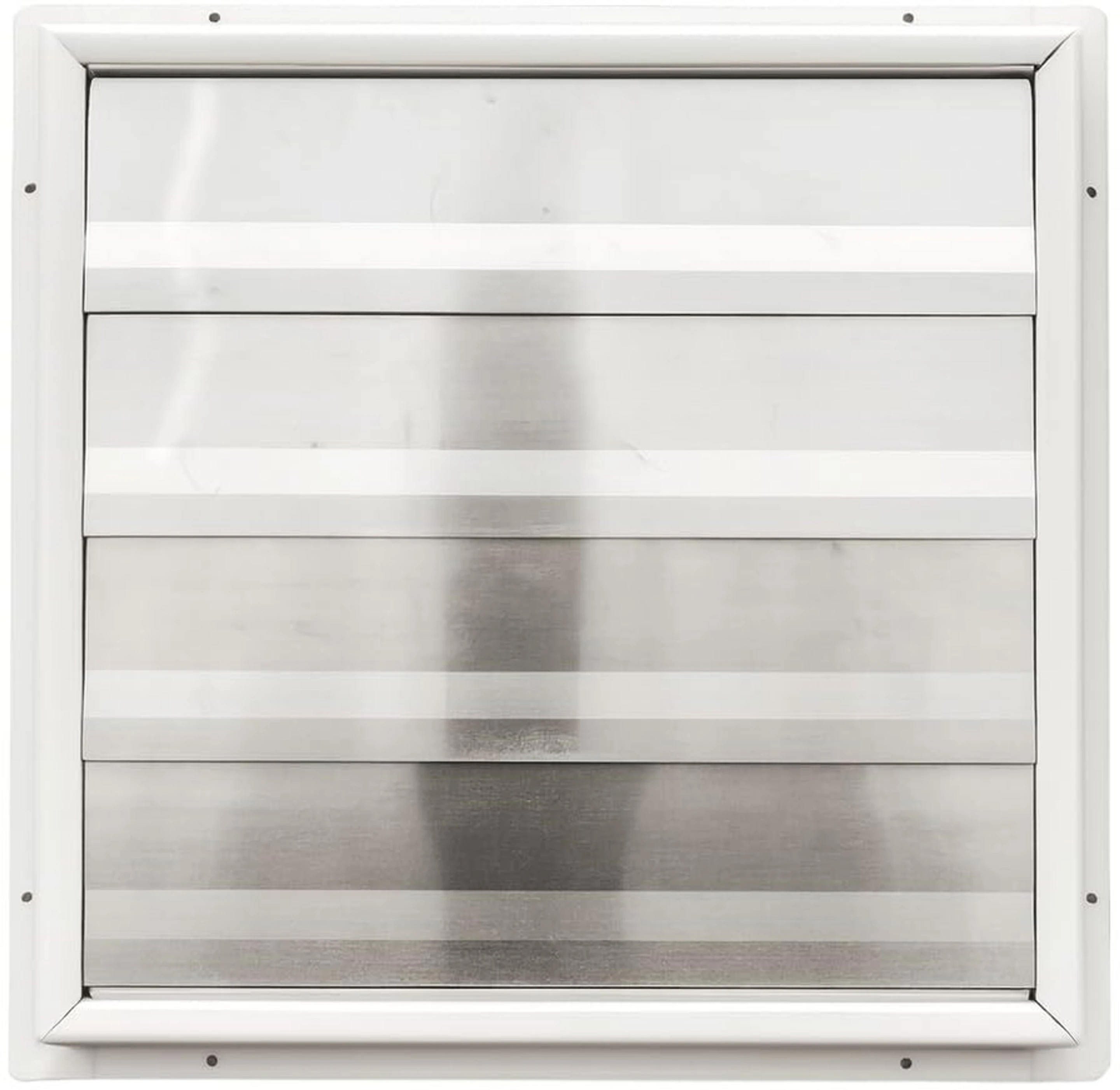 12 Inch Powder Coated Metal Louver shutter for Exhaust fan cover Exterior Window Shutter (Cream, Steel Grey)