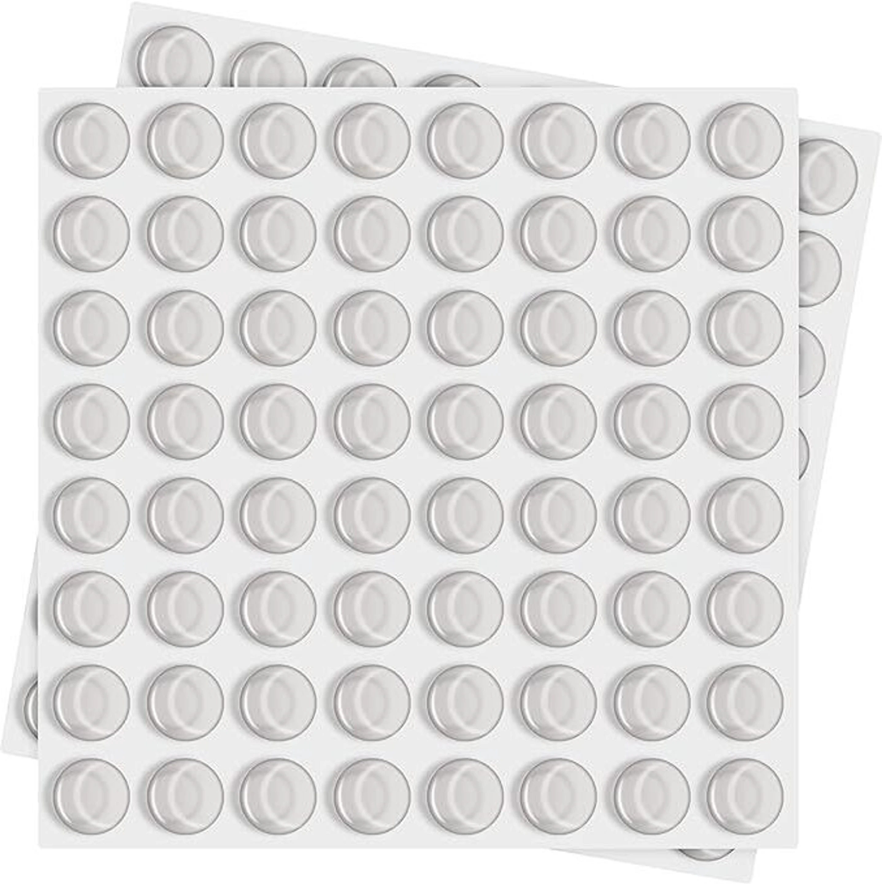 200 pcs Wall Protector Door Knob Rubber Stopper Clear Round Cover Self Adhesive door bumper 1.6 Wall Mounted Door Stopper (Transparent)