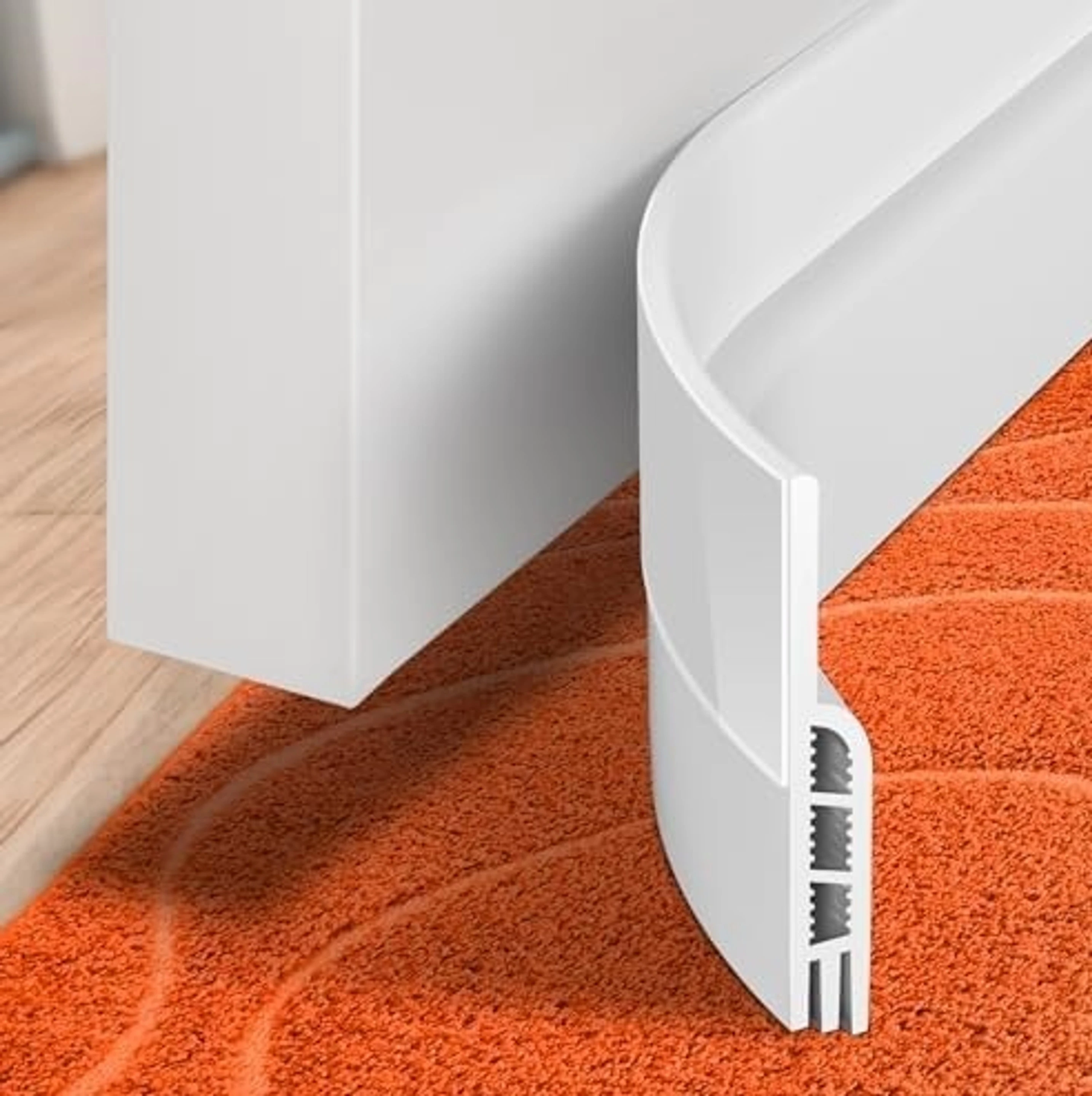One Sided Door Draft Stopper (White1000 mm)