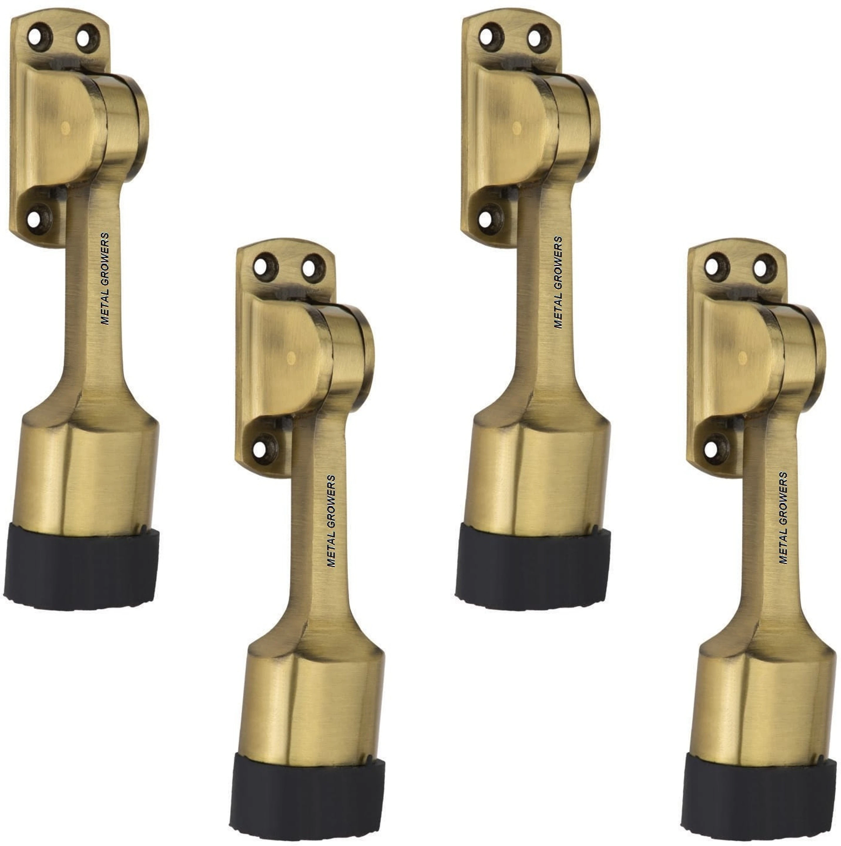 4 Pack, 5 inch Aluminium Door Stopper | Antique Finish | Kickdown door stopper DS-101-BA-104 Door Mounted Door Stopper (Multicolor)