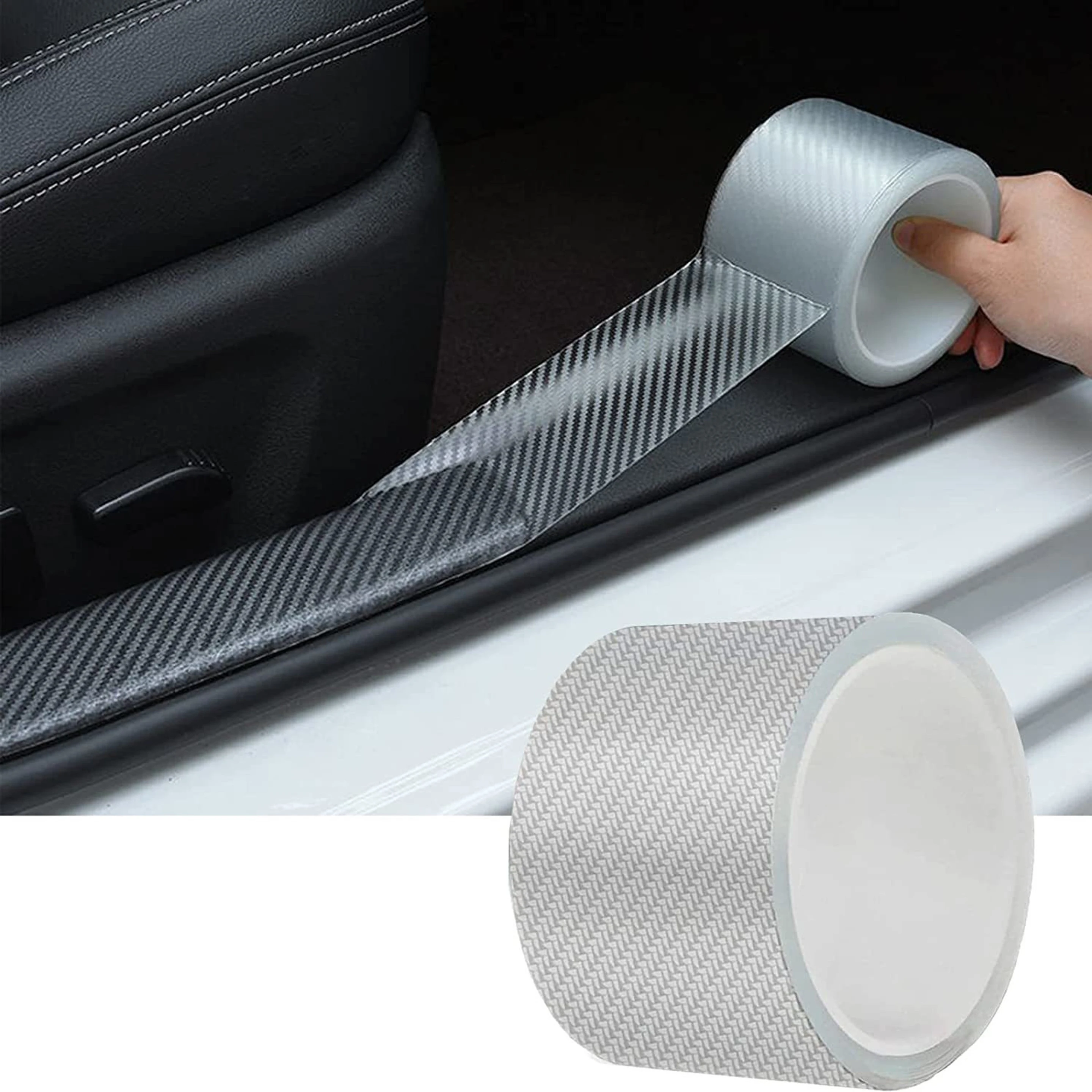 Car Door Sill Protector Tape, Door Entry Guards Scratch Cover Fits Door Sill Plate