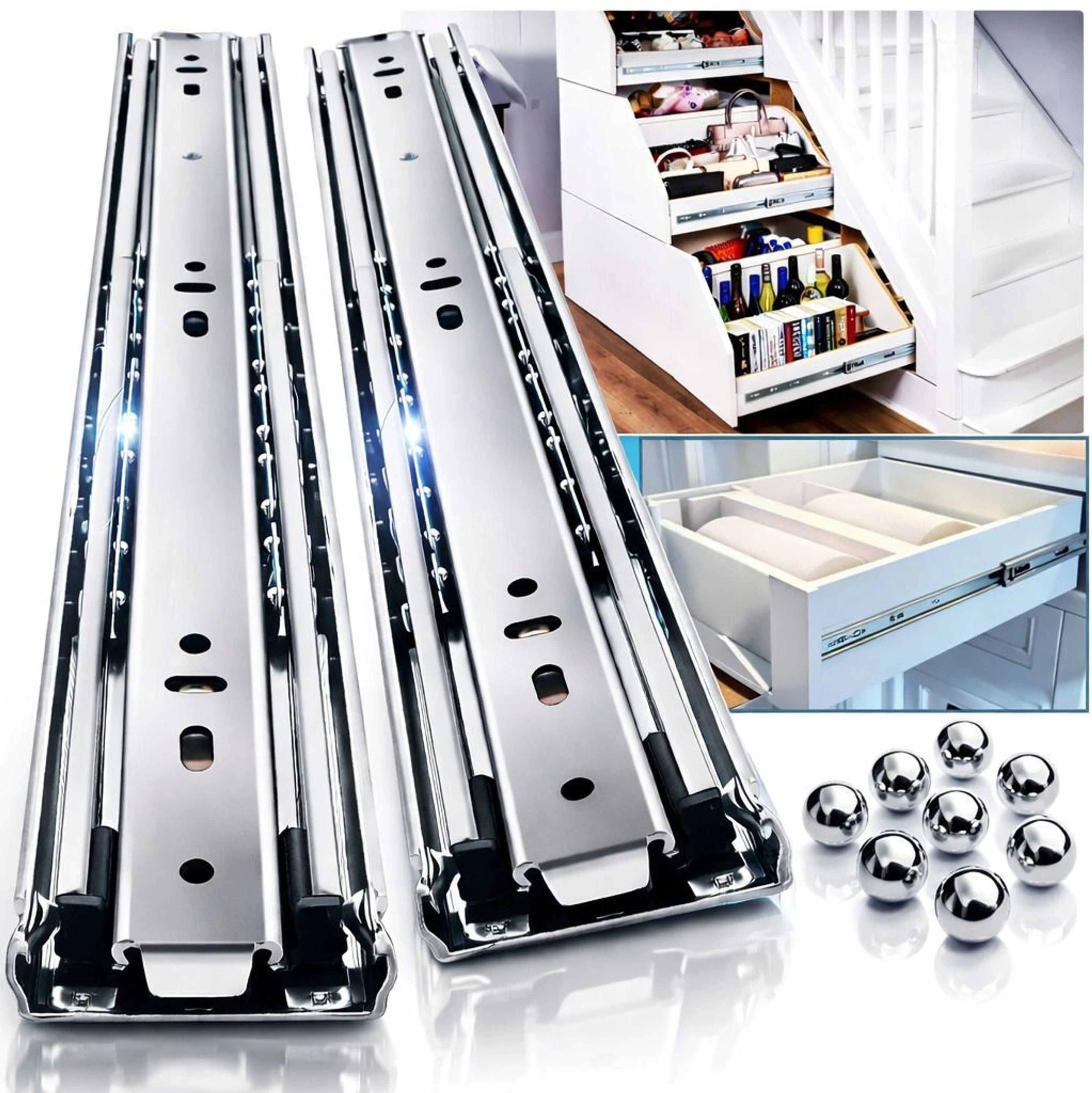 Side Mount Full Extension Drawer Slide (Pack of 1)