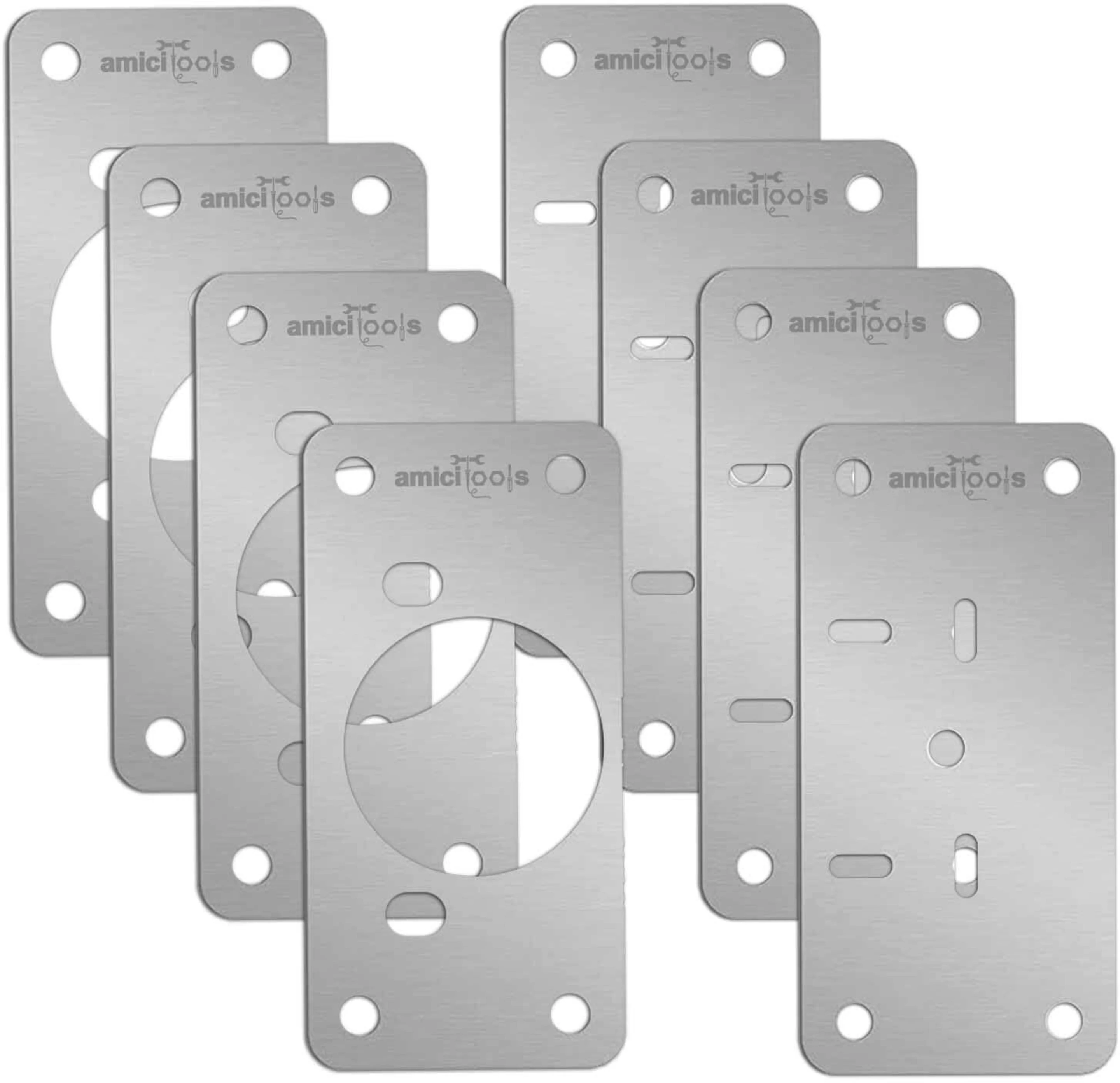 Hinge Repair Plate Kit | Stainless Steel Door Hinge Reinforcement Strap Hinge (Silver Pack of 1)