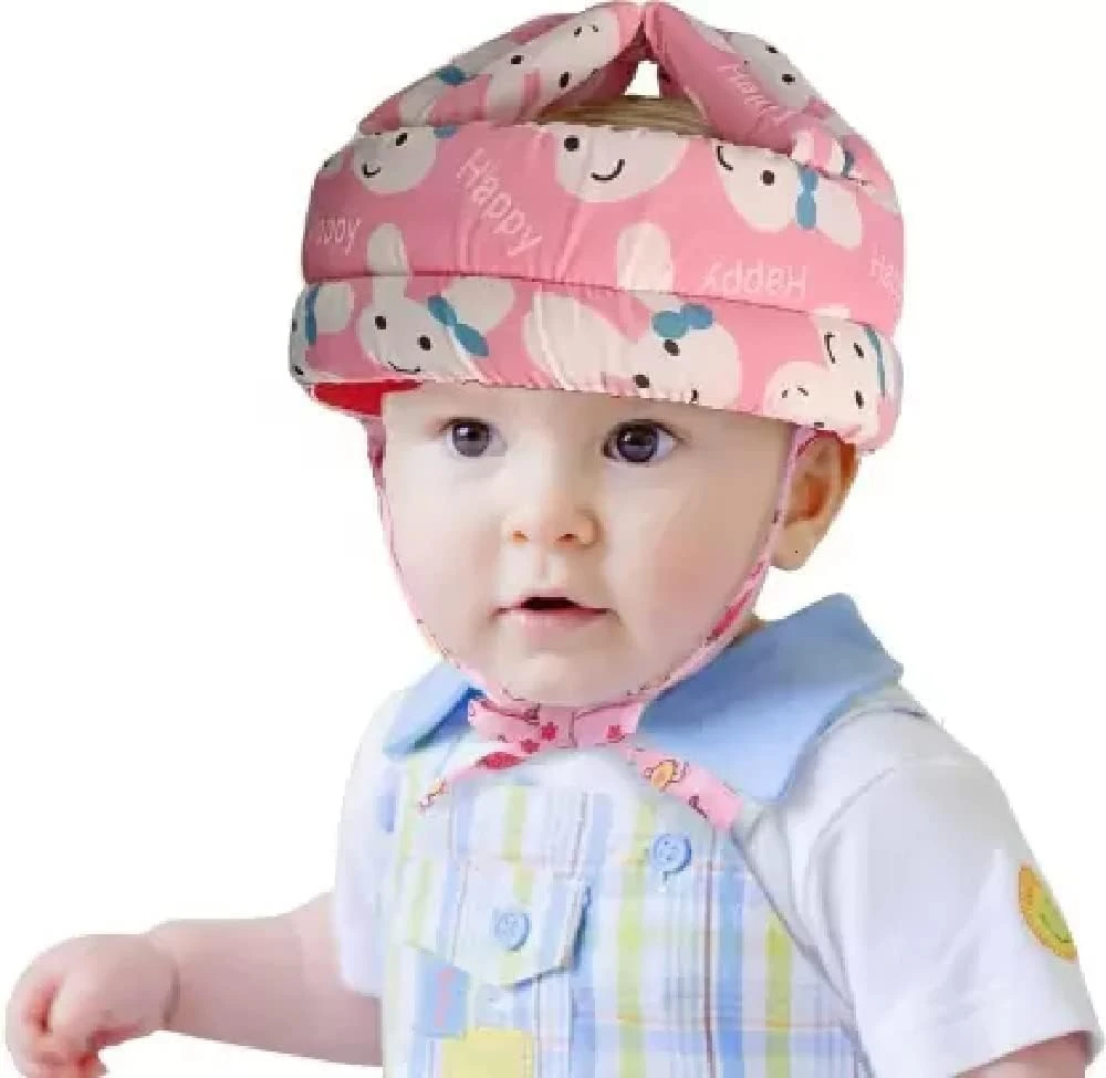 Firstnappy Baby Head Protector Helmet for Crawling Walking, Inflatable Safety Headguard with Soft Cushion, Bunny Pattern | (HPPY-Pink) |
